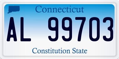 CT license plate AL99703