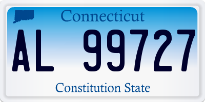 CT license plate AL99727