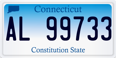 CT license plate AL99733
