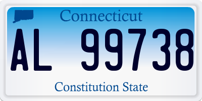 CT license plate AL99738
