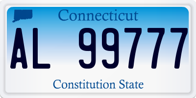 CT license plate AL99777