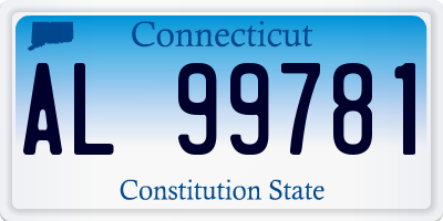 CT license plate AL99781