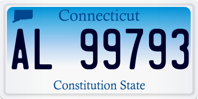CT license plate AL99793