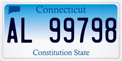 CT license plate AL99798