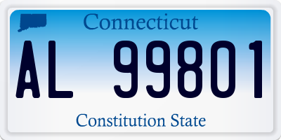 CT license plate AL99801