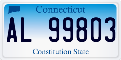 CT license plate AL99803