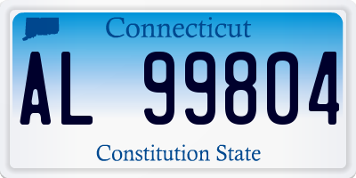 CT license plate AL99804