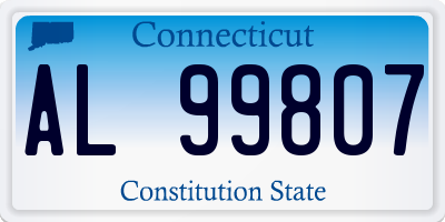 CT license plate AL99807