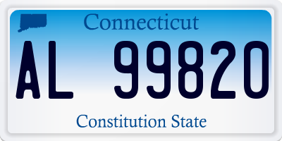 CT license plate AL99820
