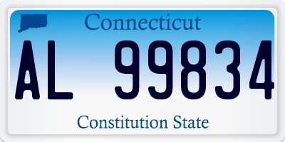 CT license plate AL99834