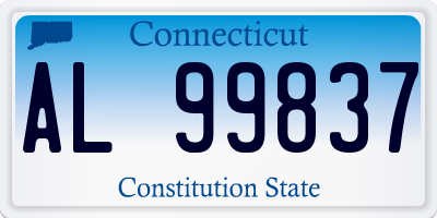 CT license plate AL99837