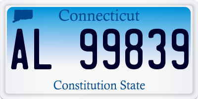 CT license plate AL99839