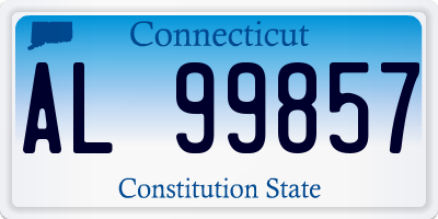 CT license plate AL99857