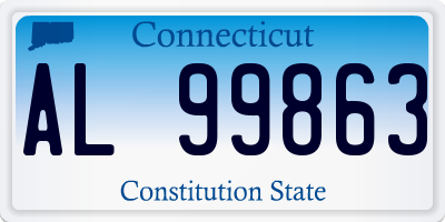 CT license plate AL99863