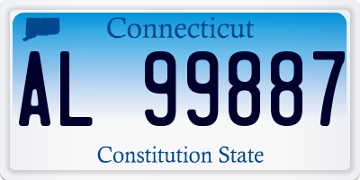 CT license plate AL99887