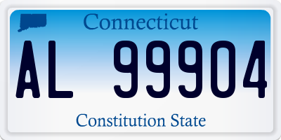CT license plate AL99904