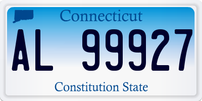 CT license plate AL99927
