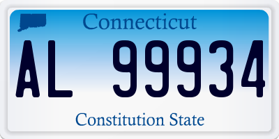 CT license plate AL99934