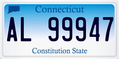 CT license plate AL99947