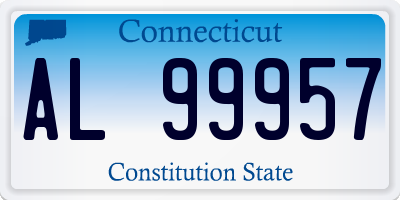CT license plate AL99957