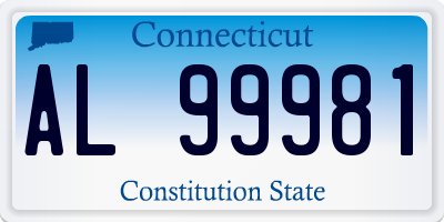 CT license plate AL99981
