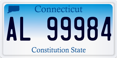 CT license plate AL99984