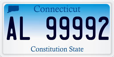 CT license plate AL99992