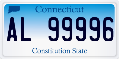 CT license plate AL99996