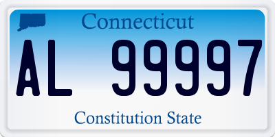 CT license plate AL99997