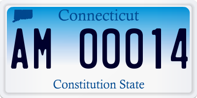 CT license plate AM00014