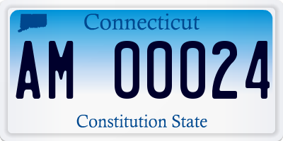 CT license plate AM00024