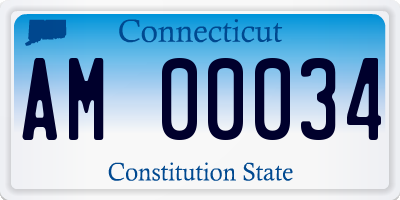 CT license plate AM00034