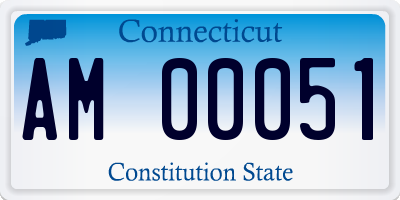 CT license plate AM00051