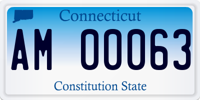 CT license plate AM00063