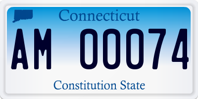 CT license plate AM00074