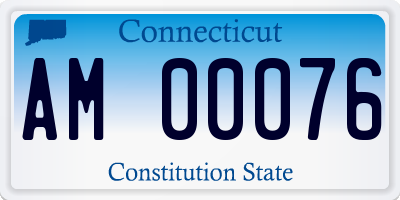 CT license plate AM00076