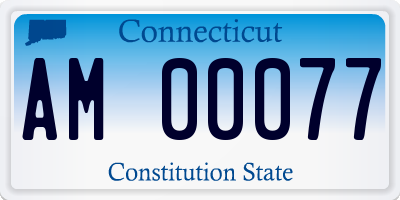 CT license plate AM00077