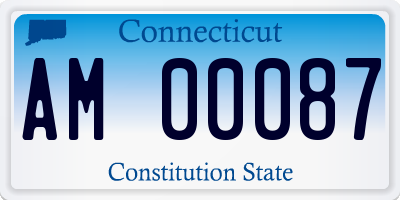 CT license plate AM00087