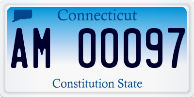 CT license plate AM00097