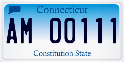 CT license plate AM00111
