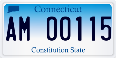 CT license plate AM00115