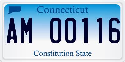 CT license plate AM00116