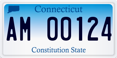 CT license plate AM00124