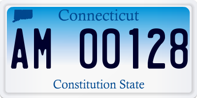 CT license plate AM00128