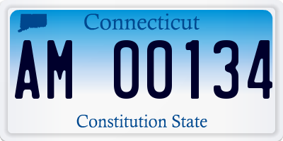 CT license plate AM00134