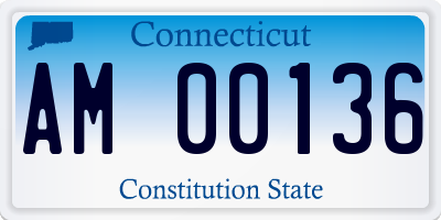 CT license plate AM00136
