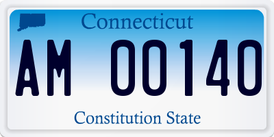 CT license plate AM00140