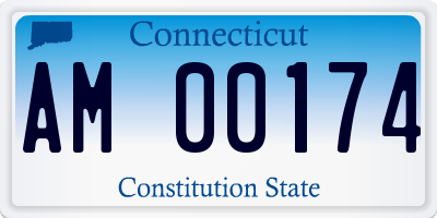 CT license plate AM00174