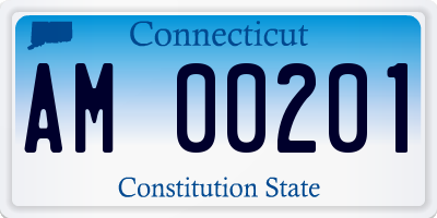 CT license plate AM00201
