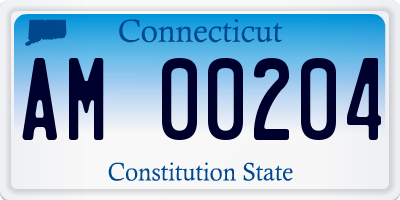 CT license plate AM00204